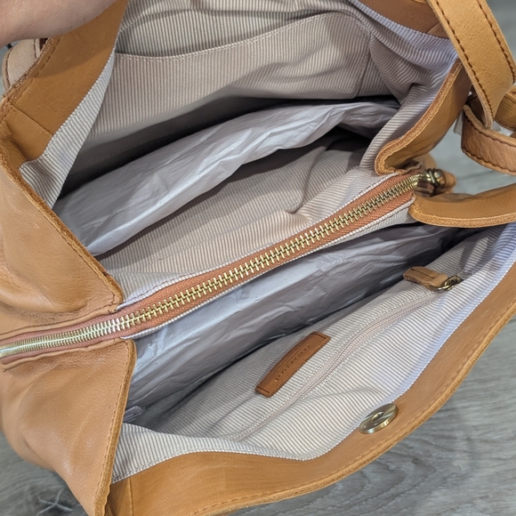 margot Tan Leather Tote Bag - Picture 7 of 16